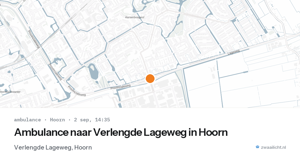 Ambulance naar Verlengde Lageweg in Hoorn — 2 sep 2026