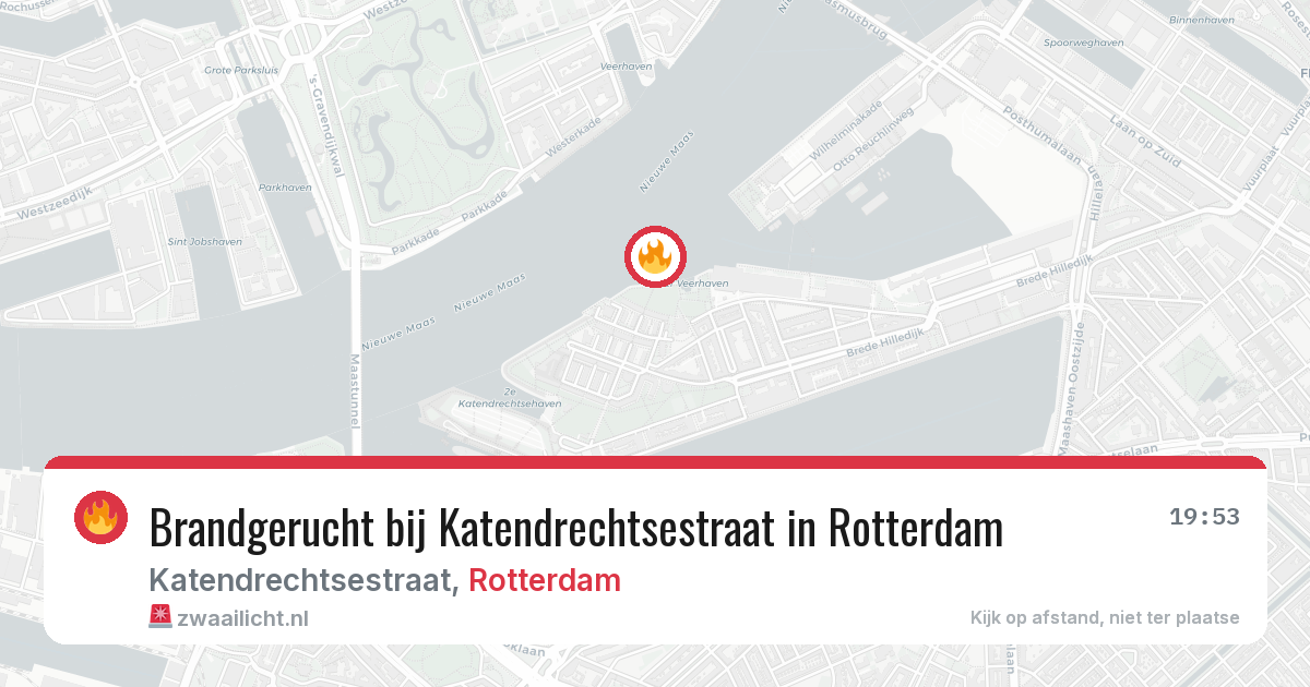 Brandgerucht bij Katendrechtsestraat in Rotterdam — 25 jun 2026