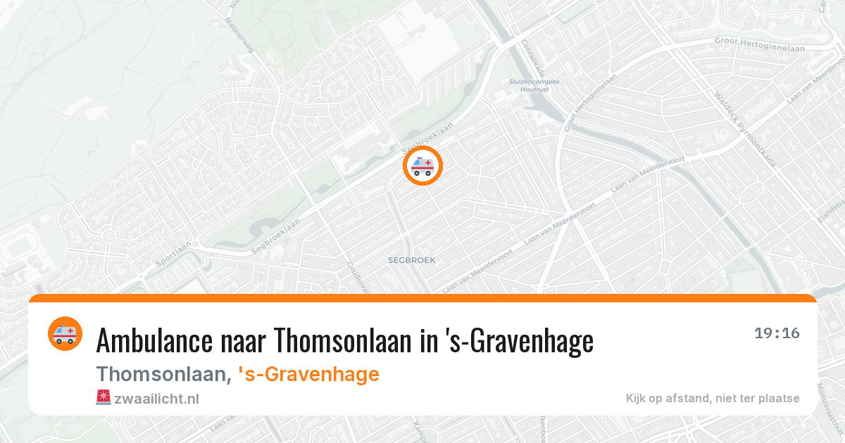 Ambulance naar Thomsonlaan in 's-Gravenhage — 23 jul 2026