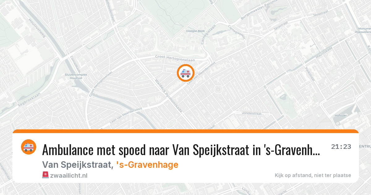 Ambulance met spoed naar Van Speijkstraat in 's-Gravenhage — 13 apr 2026