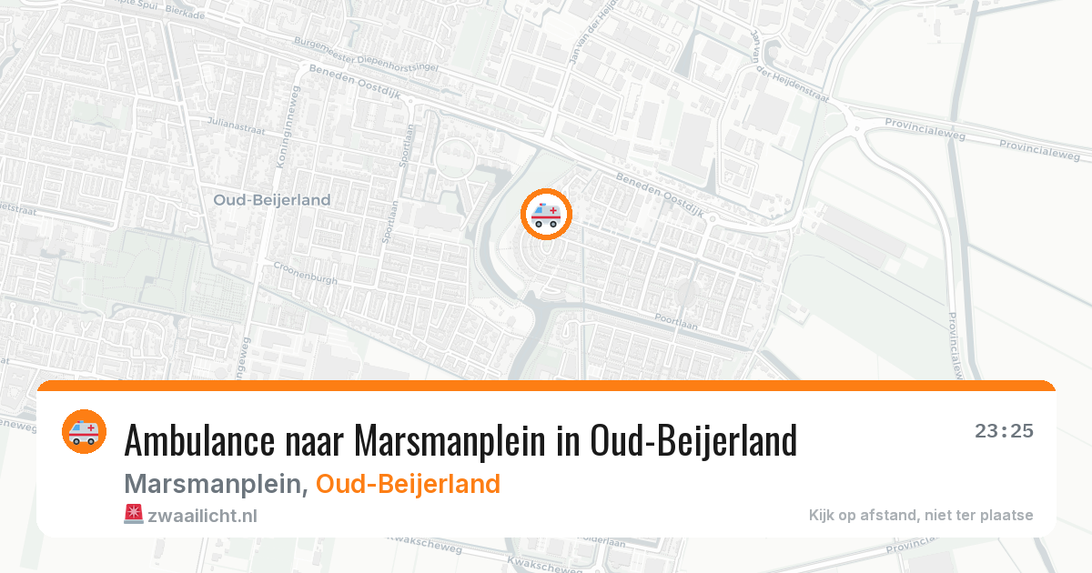 Ambulance naar Marsmanplein in Oud-Beijerland — 13 aug 2026