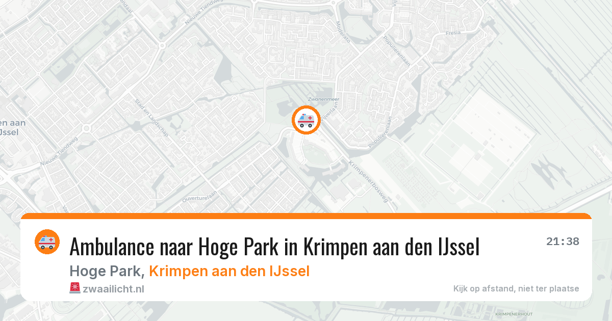 Ambulance naar Hoge Park in Krimpen aan den IJssel — 16 jun 2026