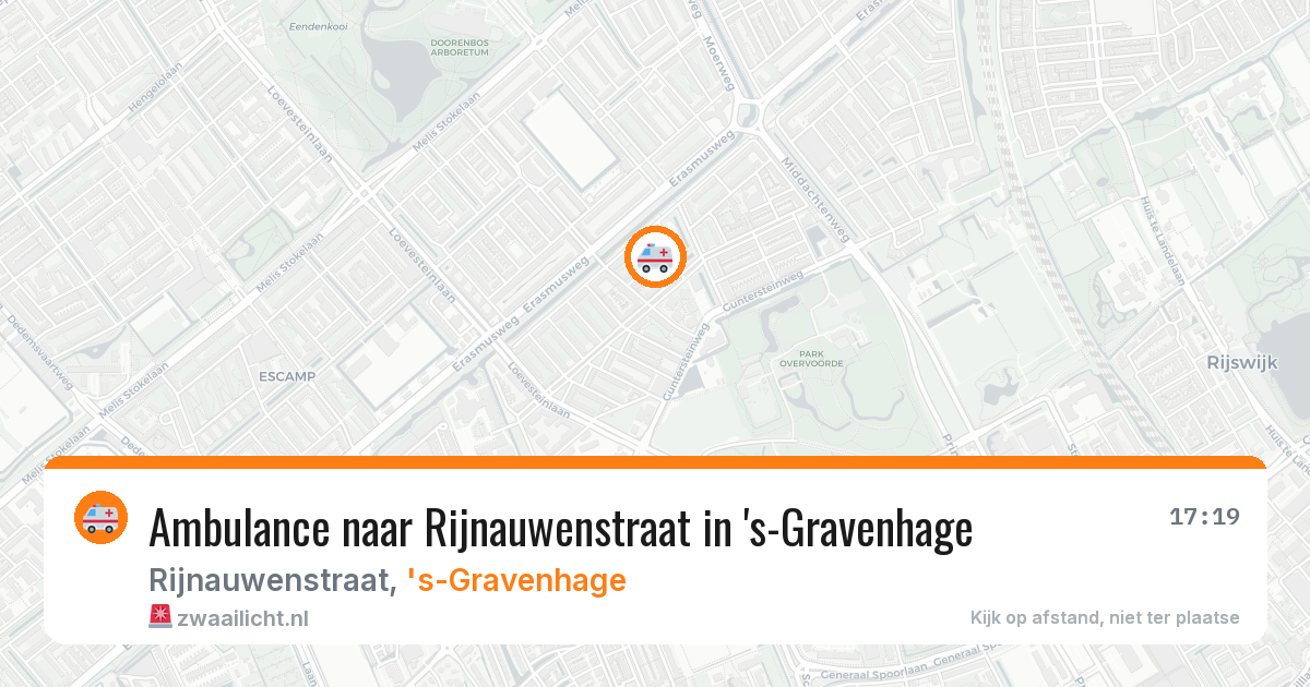 Ambulance naar Rijnauwenstraat in 's-Gravenhage — 12 jul 2026