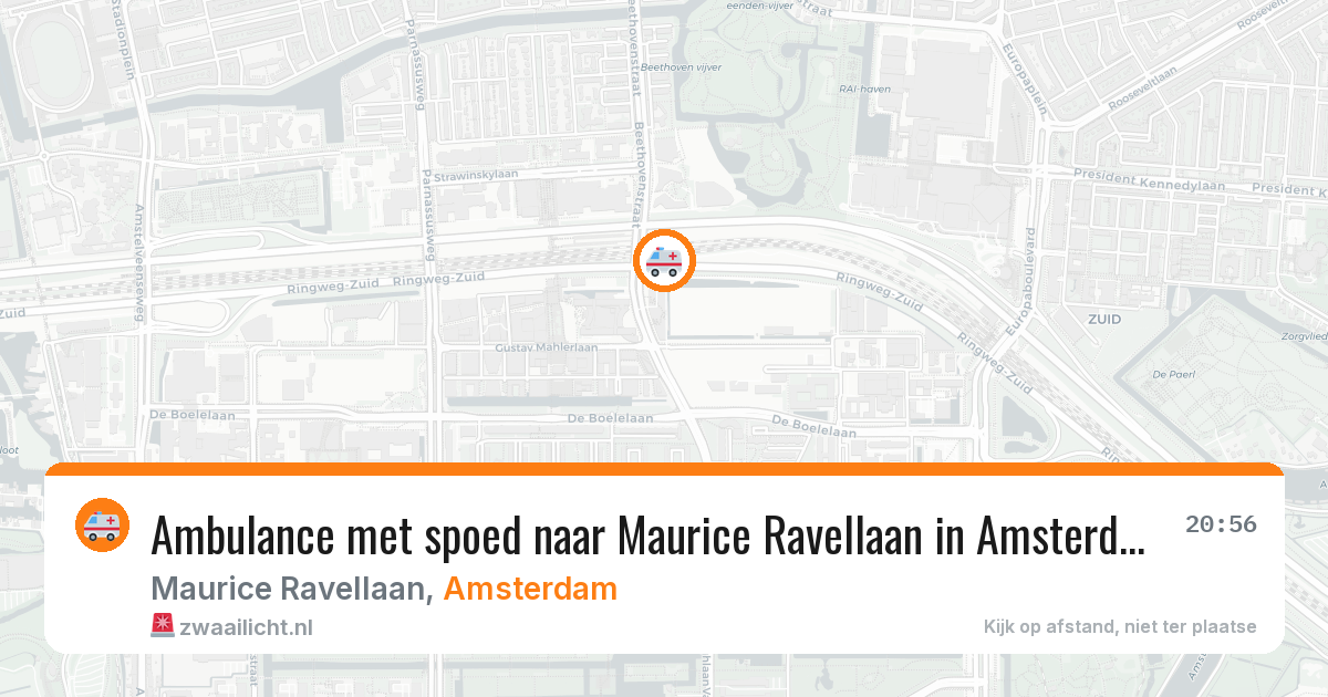 Ambulance met spoed naar Maurice Ravellaan in Amsterdam — 25 jun 2026