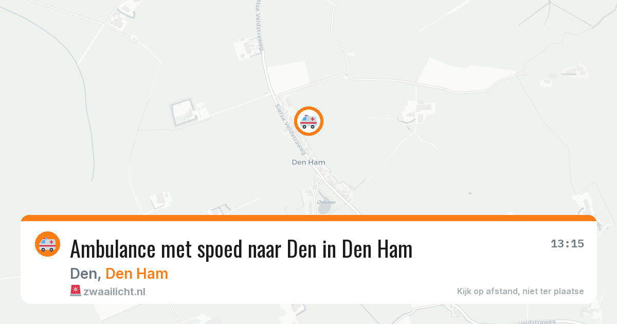 Ambulance met spoed naar Den in Den Ham — 14 mrt 2026