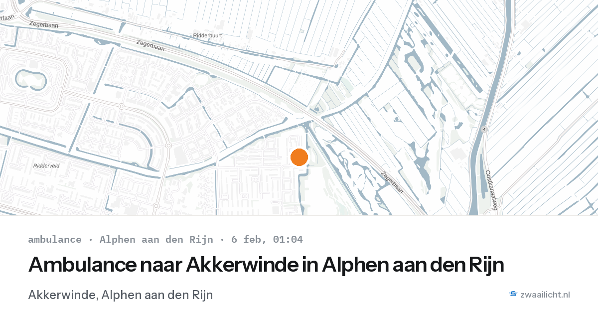 Ambulance naar Akkerwinde in Alphen aan den Rijn — 6 feb 2026