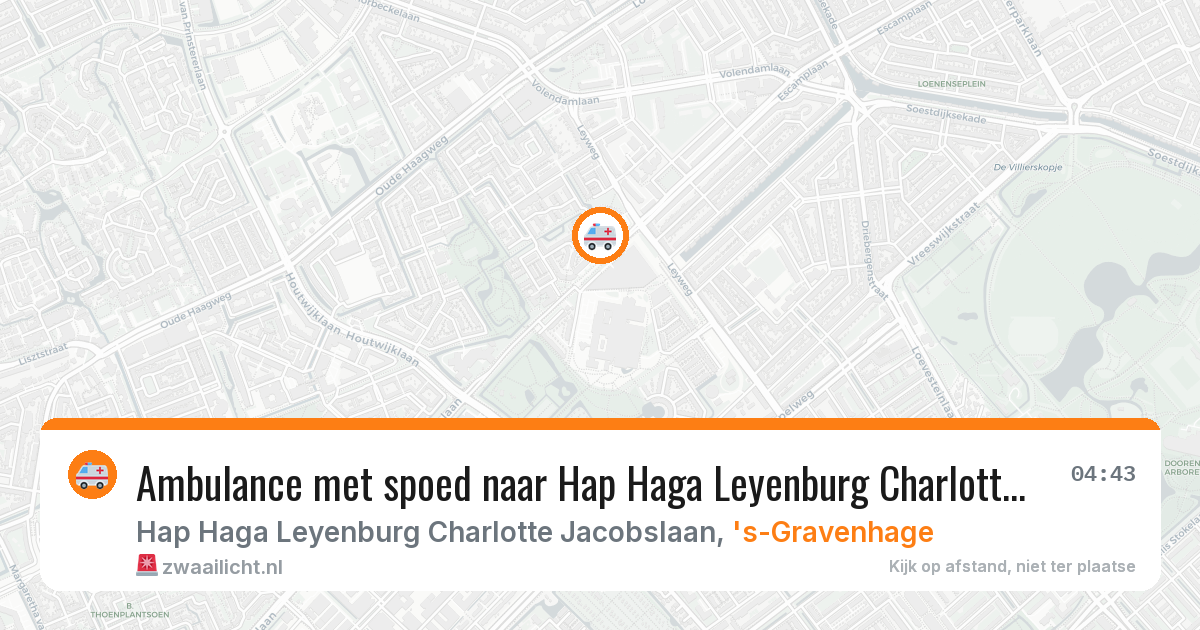 Ambulance met spoed naar Hap Haga Leyenburg Charlotte Jacobslaan in 's-Gravenhage — 11 feb 2026