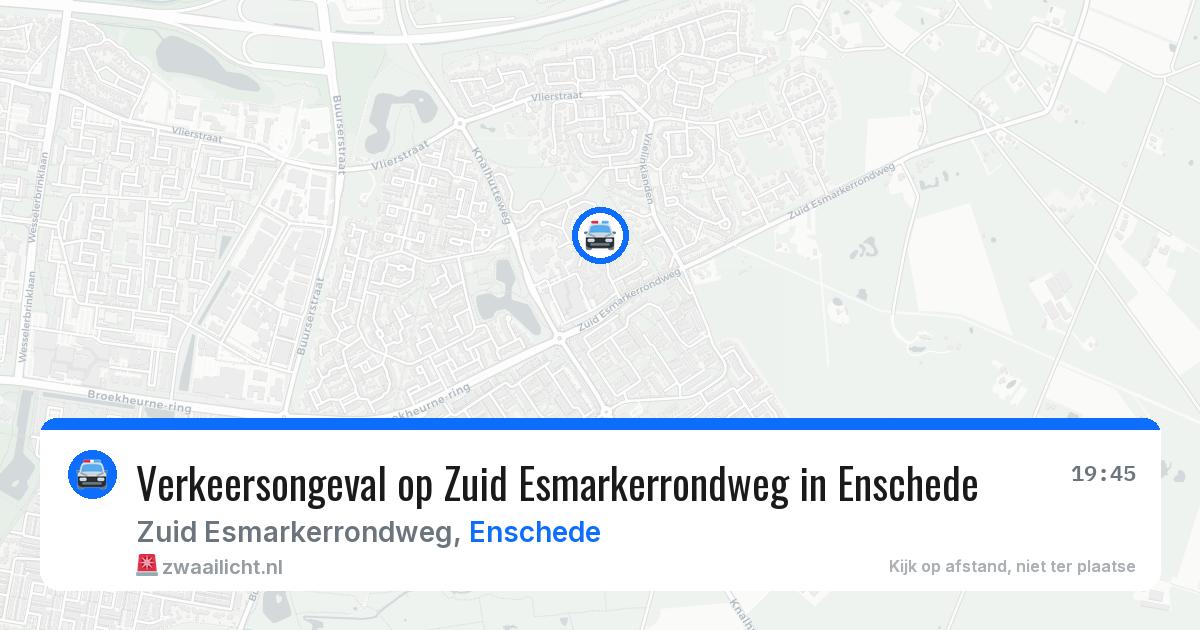 Verkeersongeval op Zuid Esmarkerrondweg in Enschede — 29 mrt 2026