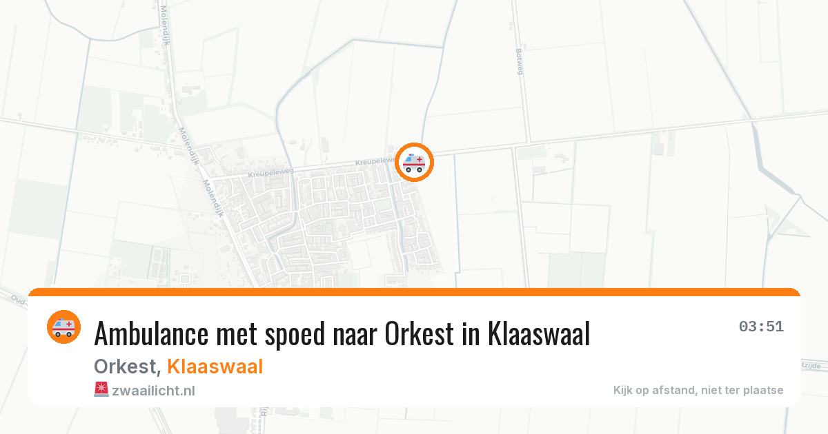 Ambulance met spoed naar Orkest in Klaaswaal — 1 mei 2026