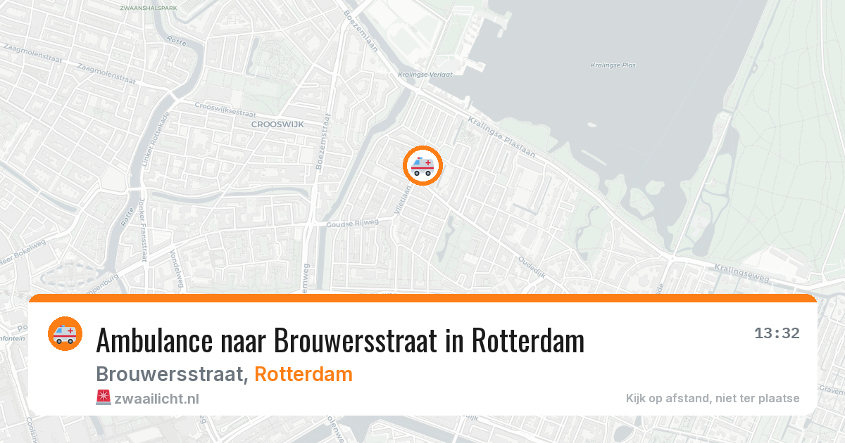 Ambulance naar Brouwersstraat in Rotterdam — 8 feb 2026