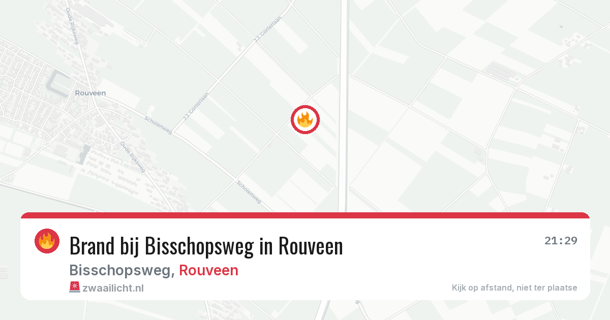 Brand bij Bisschopsweg in Rouveen — 27 jul 2026