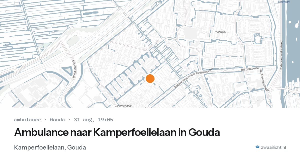 Ambulance naar Kamperfoelielaan in Gouda — 31 aug 2026