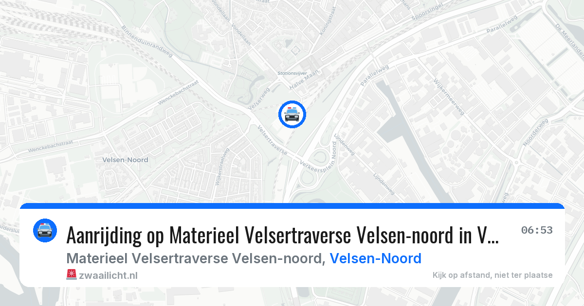 Aanrijding op Materieel Velsertraverse Velsen-noord in Velsen-Noord — 11 mei 2026