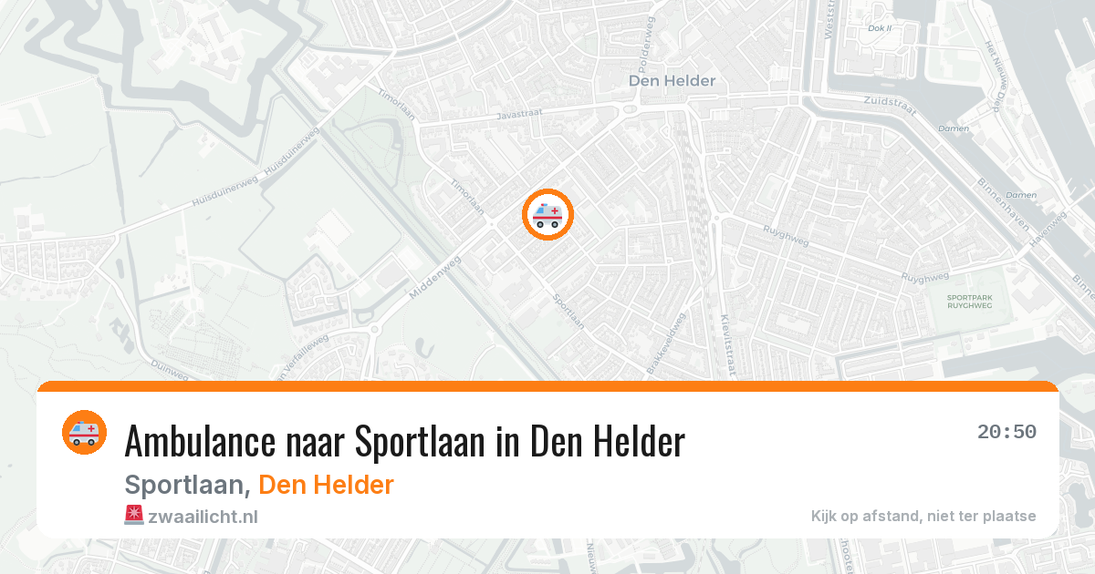 Ambulance naar Sportlaan in Den Helder — 18 mei 2026
