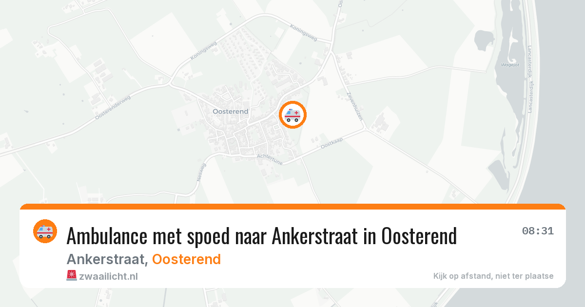 Ambulance met spoed naar Ankerstraat in Oosterend — 30 jan 2026
