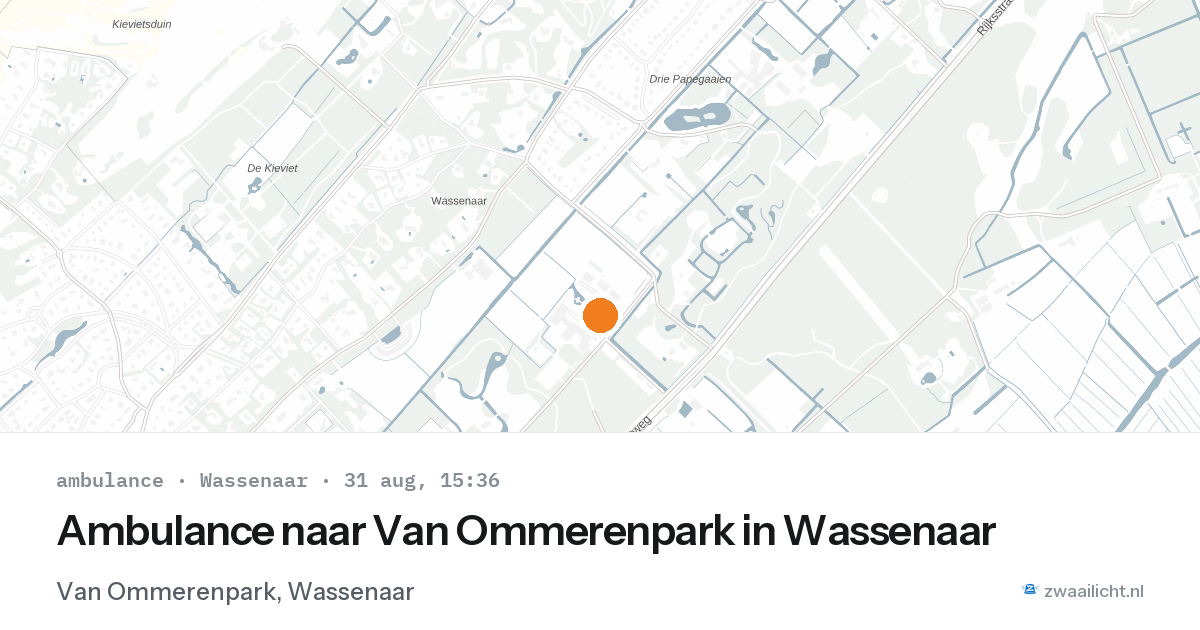 Ambulance naar Van Ommerenpark in Wassenaar — 31 aug 2026
