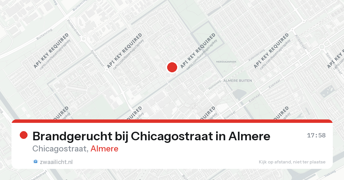 Brandgerucht bij Chicagostraat in Almere — 26 aug 2026