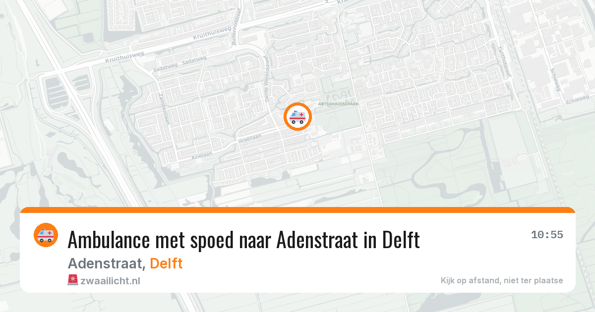 Ambulance met spoed naar Adenstraat in Delft — 4 jun 2026