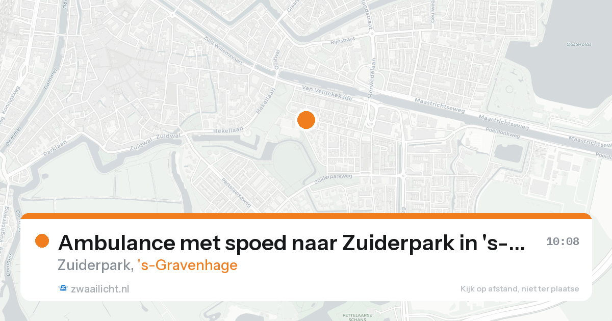 Ambulance met spoed naar Zuiderpark in 's-Gravenhage — 19 aug 2026