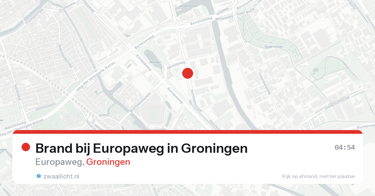 Brand bij Europaweg in Groningen — 26 aug 2026