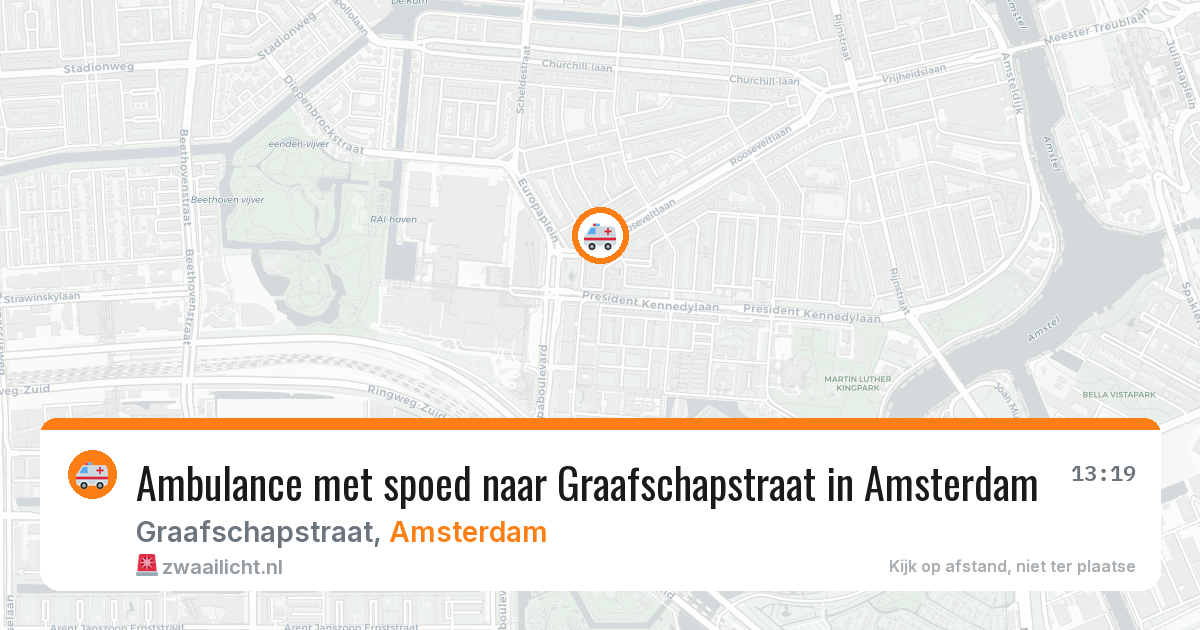 Ambulance met spoed naar Graafschapstraat in Amsterdam — 23 mei 2026