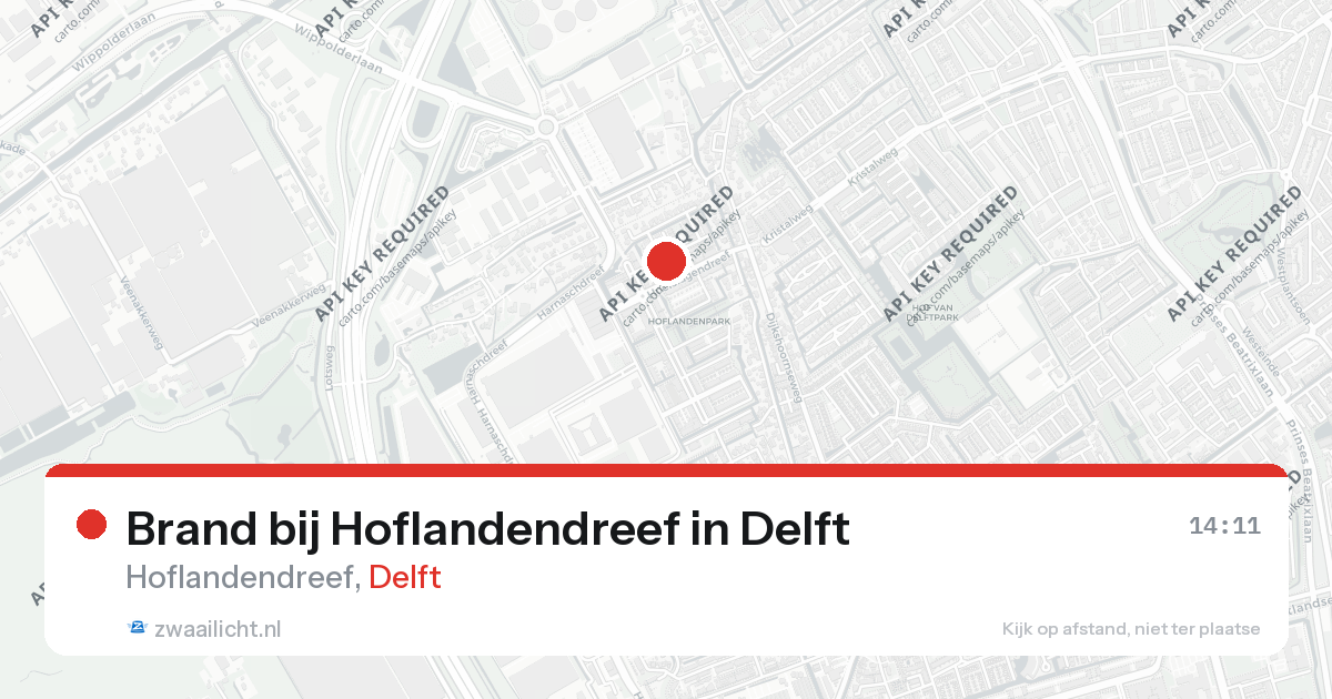 Brand bij Hoflandendreef in Delft — 26 aug 2026