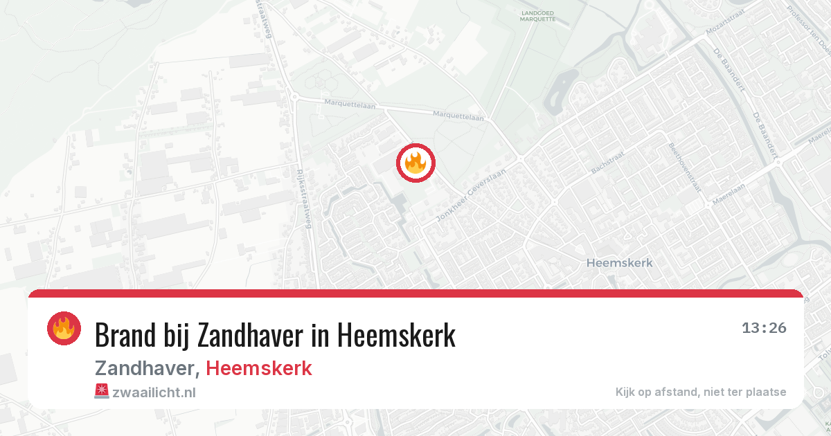 Brand bij Zandhaver in Heemskerk — 8 apr 2026