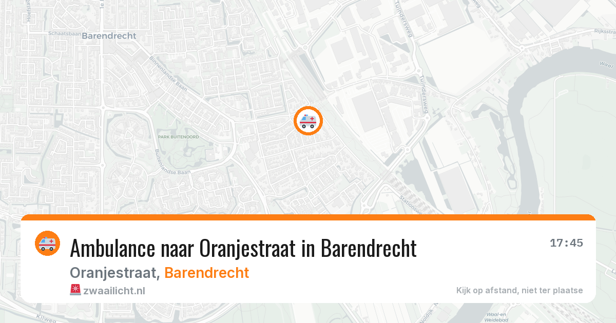 Ambulance naar Oranjestraat in Barendrecht — 22 mei 2026