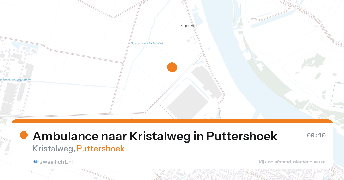 Ambulance naar Kristalweg in Puttershoek — 27 aug 2026