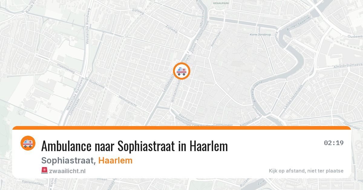 Ambulance naar Sophiastraat in Haarlem — 11 aug 2026