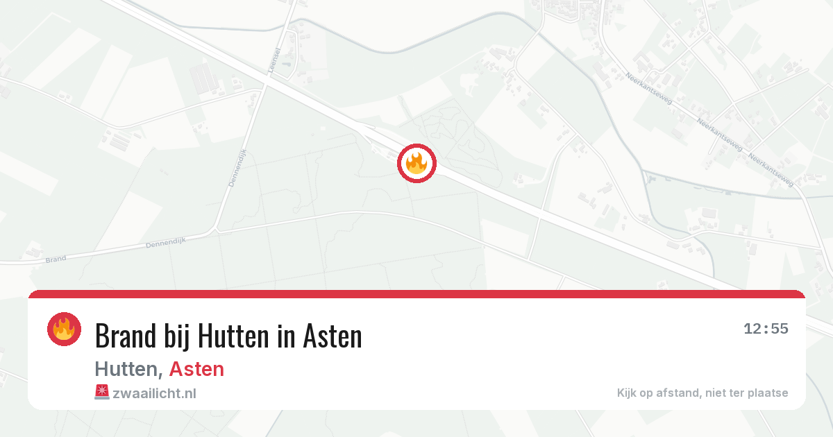 Brand bij Hutten in Asten — 28 jun 2026