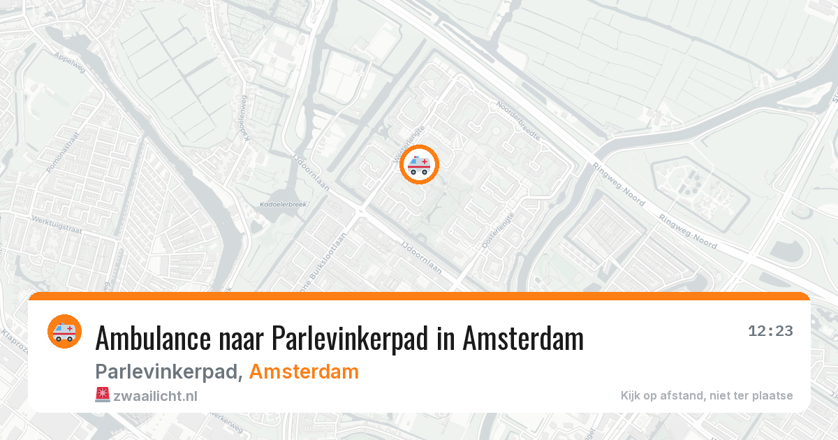 Ambulance naar Parlevinkerpad in Amsterdam — 11 aug 2026
