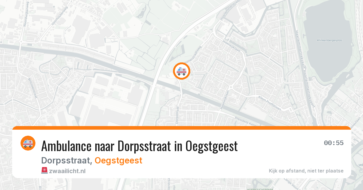 Ambulance naar Dorpsstraat in Oegstgeest — 24 jun 2026