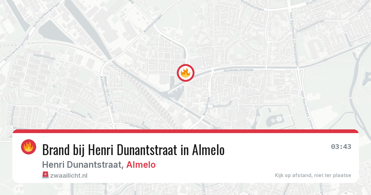 Brand bij Henri Dunantstraat in Almelo — 15 mrt 2026