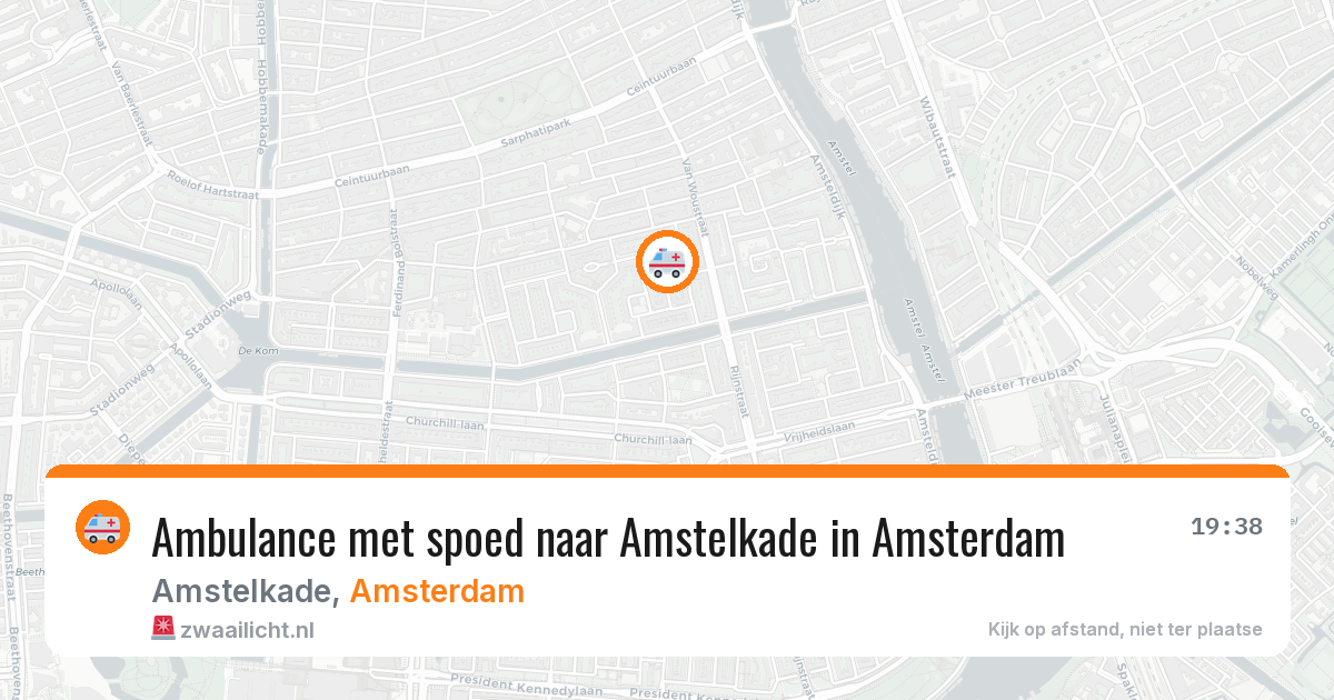 Ambulance met spoed naar Amstelkade in Amsterdam — 7 apr 2026