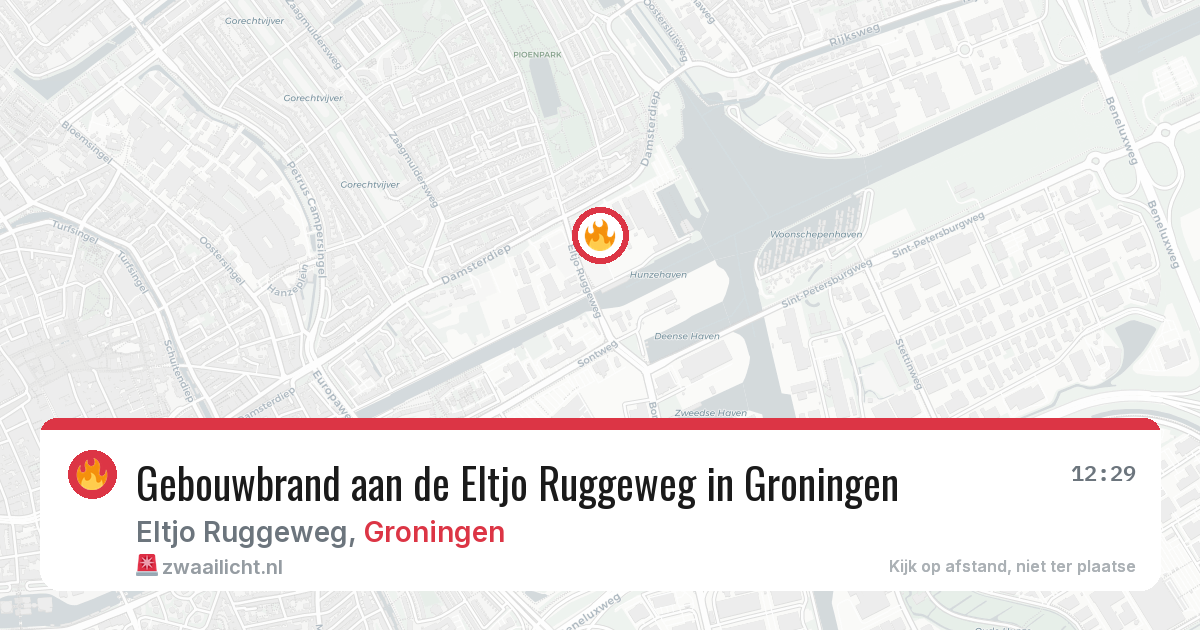 Gebouwbrand aan de Eltjo Ruggeweg in Groningen — 30 jun 2026