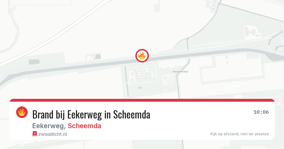 Brand bij Eekerweg in Scheemda — 18 jul 2026