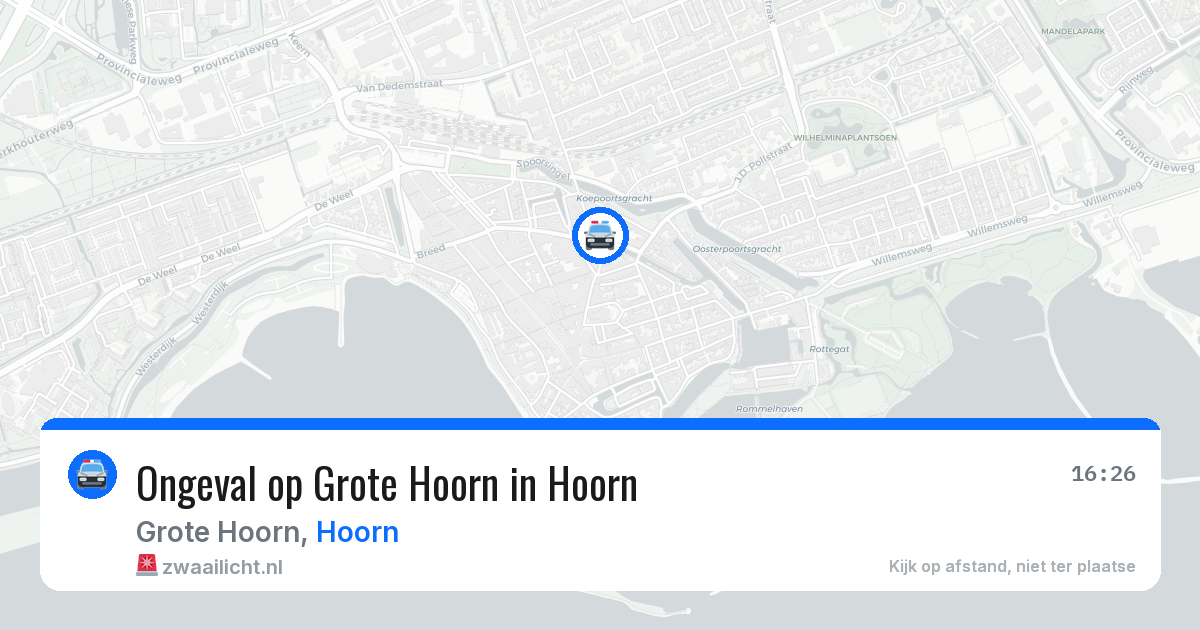 Ongeval op Grote Hoorn in Hoorn — 29 jul 2026