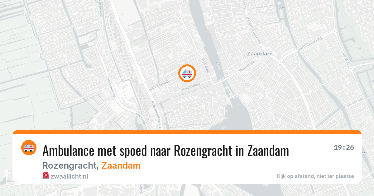 Ambulance met spoed naar Rozengracht in Zaandam — 10 apr 2026