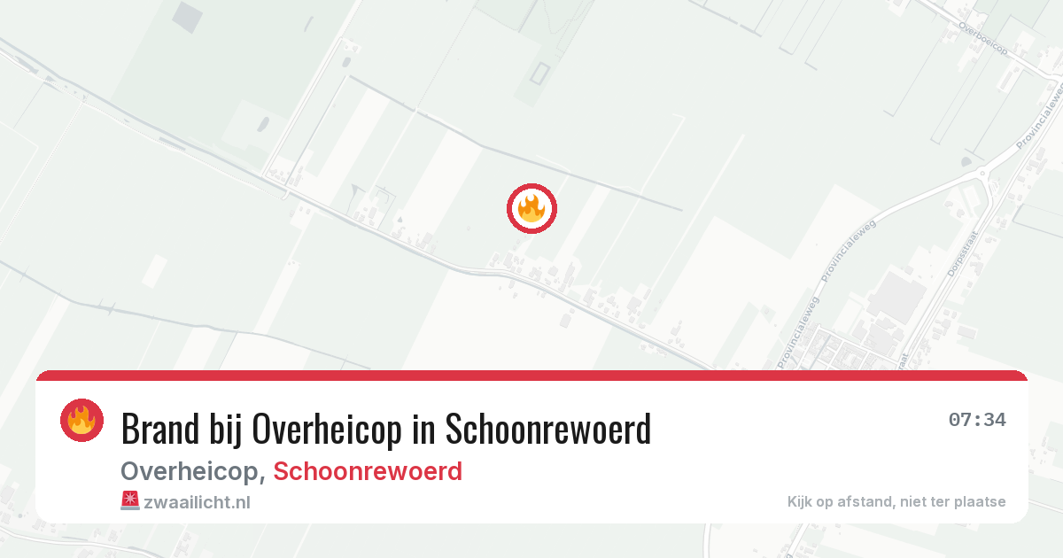 Brand bij Overheicop in Schoonrewoerd — 20 jun 2026