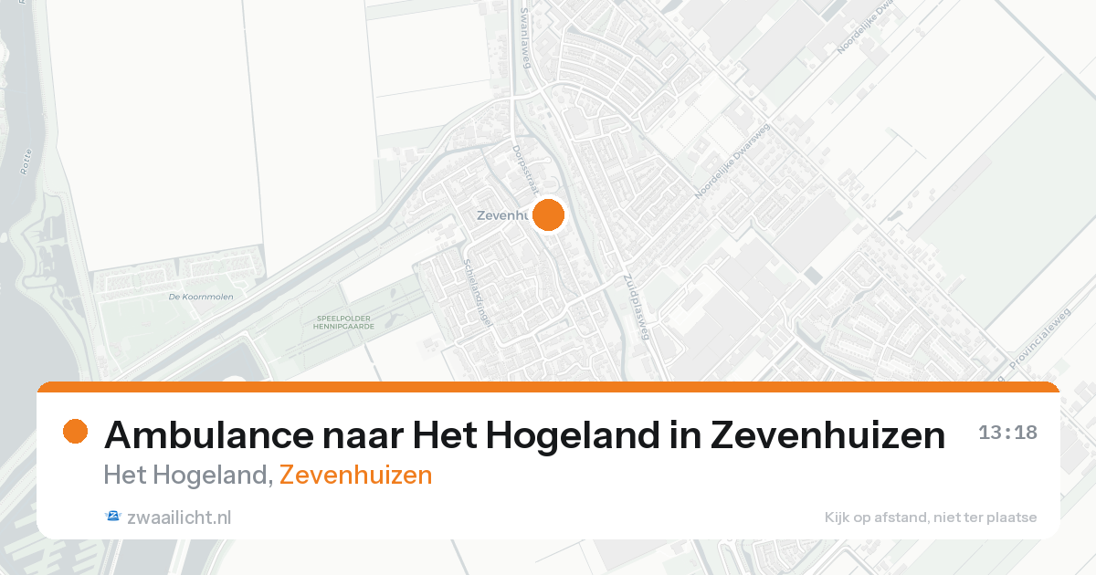 Ambulance naar Het Hogeland in Zevenhuizen — 22 aug 2026