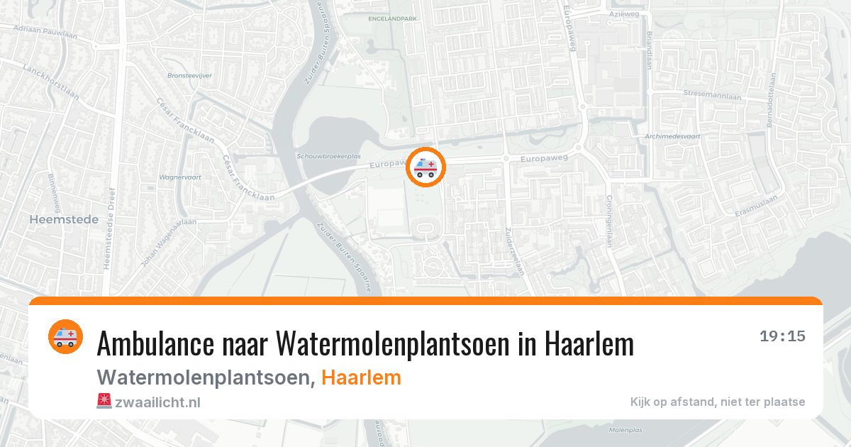 Ambulance naar Watermolenplantsoen in Haarlem — 8 feb 2026