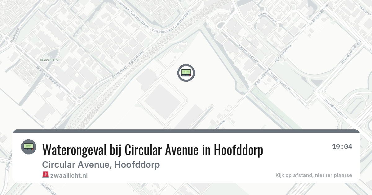 Waterongeval bij Circular Avenue in Hoofddorp — 11 mrt 2026