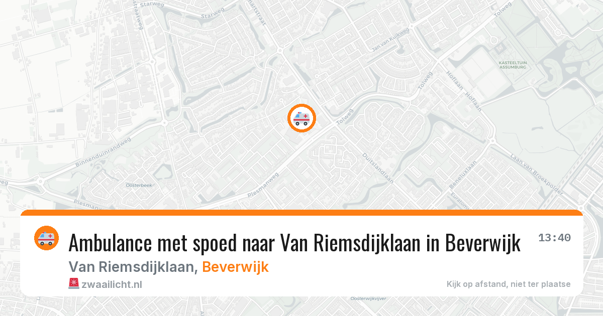 Ambulance met spoed naar Van Riemsdijklaan in Beverwijk — 3 jul 2026