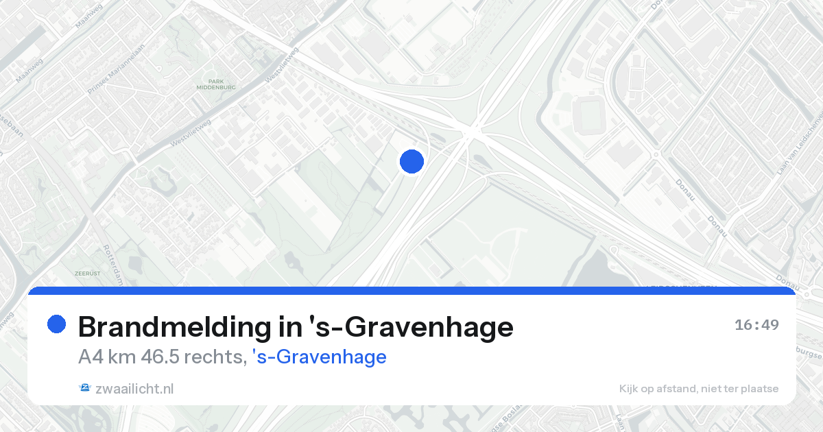 Brandmelding in 's-Gravenhage — 20 aug 2026