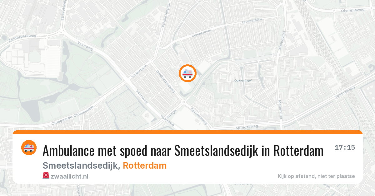 Ambulance met spoed naar Smeetslandsedijk in Rotterdam — 5 aug 2026
