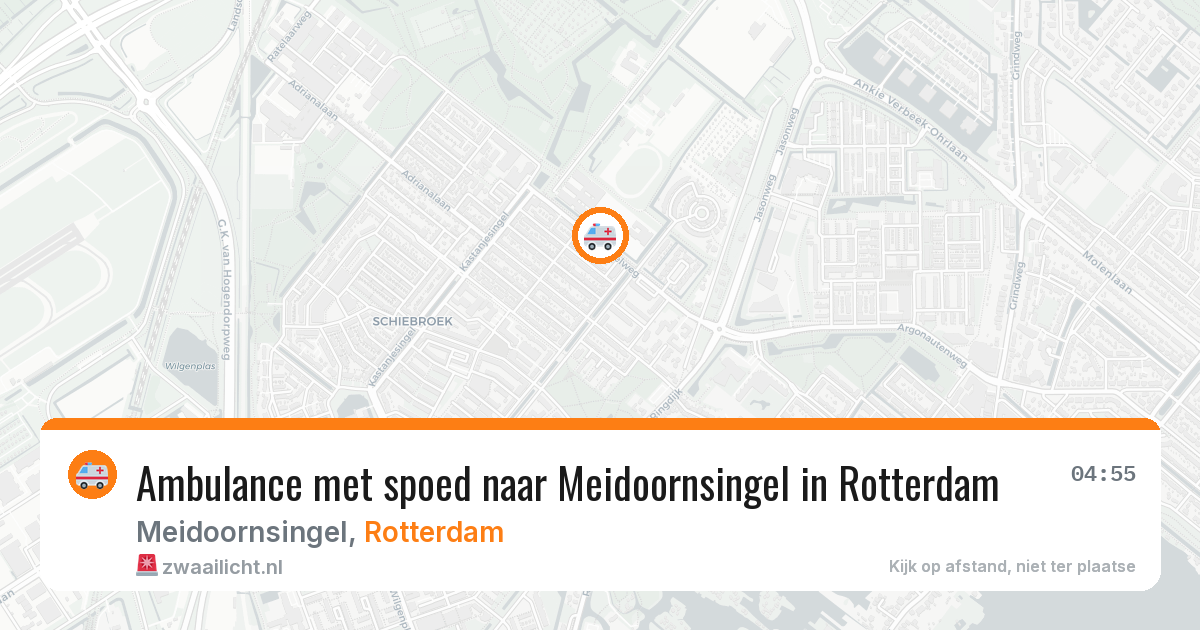 Ambulance met spoed naar Meidoornsingel in Rotterdam — 15 mrt 2026
