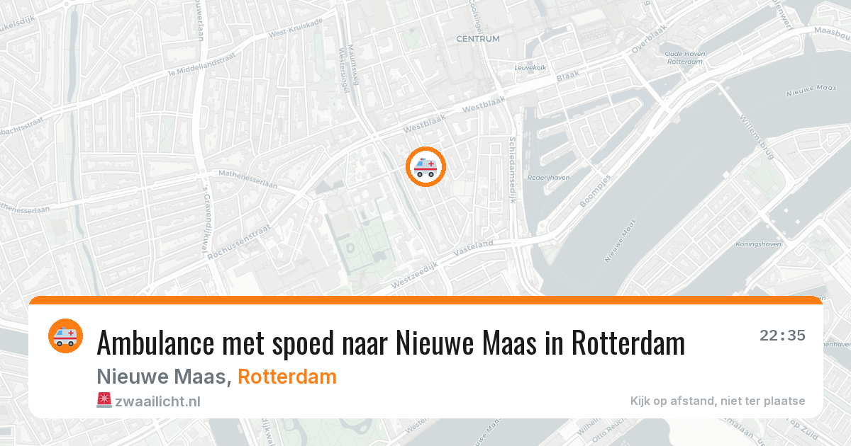 Ambulance met spoed naar Nieuwe Maas in Rotterdam — 25 jun 2026