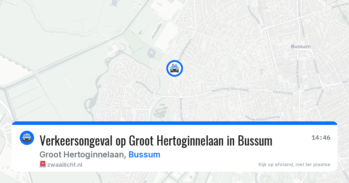 Verkeersongeval op Groot Hertoginnelaan in Bussum — 2 jun 2026