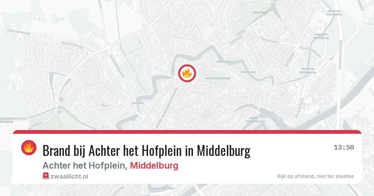 Brand bij Achter het Hofplein in Middelburg — 25 jun 2026